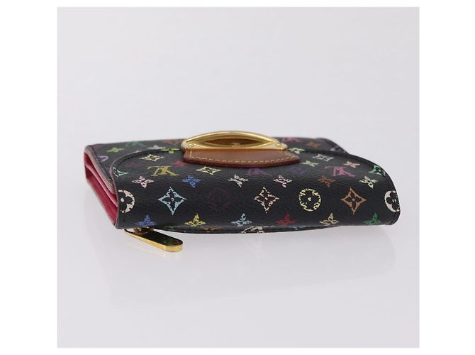 LOUIS VUITTON Monogram Multicolor Wallet 2 Set Black LV Auth 207527 Noir - vue 5