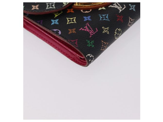 LOUIS VUITTON Monogram Multicolor Wallet 2 Set Black LV Auth 207527 Noir - vue 7