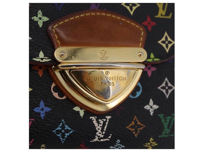LOUIS VUITTON Monogram Multicolor Wallet 2 Set Black LV Auth 207527 Noir - vue 8