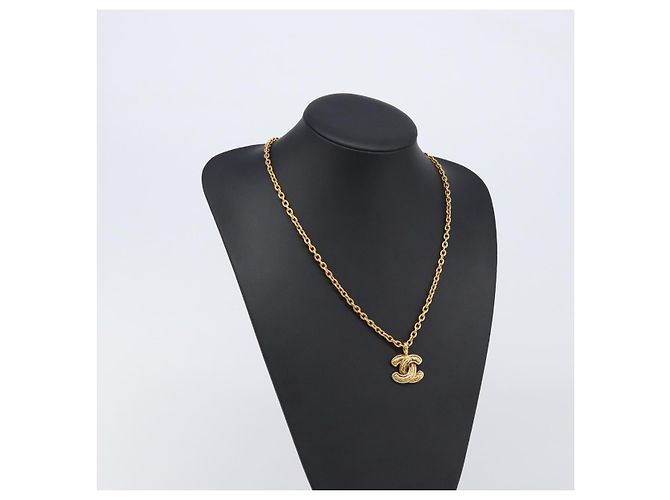 Collar CHANEL metal Gold CC Auth 205470M Dorado - vista 17