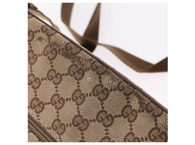 Borsa a Tracolla GUCCI GG Canvas Beige Silver 90477 Auth 206451 Argento - vista 10