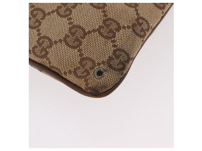 Borsa a Tracolla GUCCI GG Canvas Beige Silver 90477 Auth 206451 Argento - vista 15