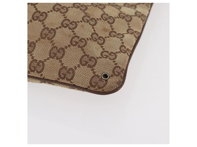 Borsa a Tracolla GUCCI GG Canvas Beige Silver 90477 Auth 206451 Argento - vista 16