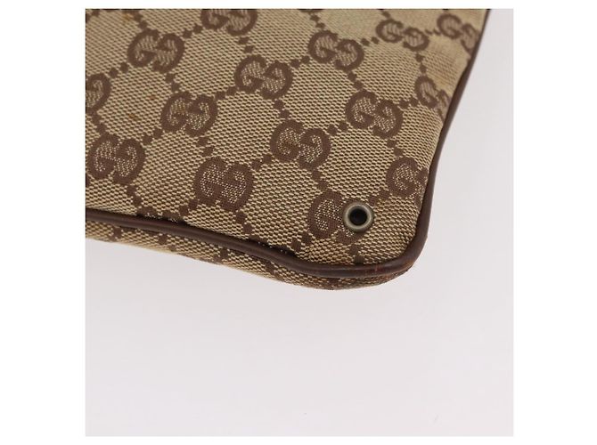 Borsa a Tracolla GUCCI GG Canvas Beige Silver 90477 Auth 206451 Argento - vista 18