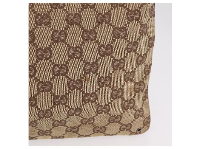 Borsa a Tracolla GUCCI GG Canvas Beige Silver 90477 Auth 206451 Argento - vista 2