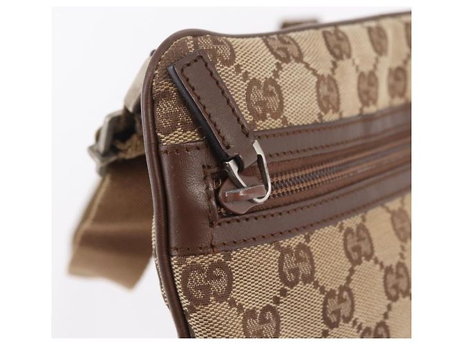 Borsa a Tracolla GUCCI GG Canvas Beige Silver 90477 Auth 206451 Argento - vista 20
