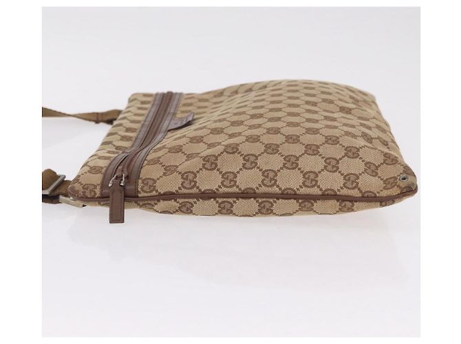 Borsa a Tracolla GUCCI GG Canvas Beige Silver 90477 Auth 206451 Argento - vista 5