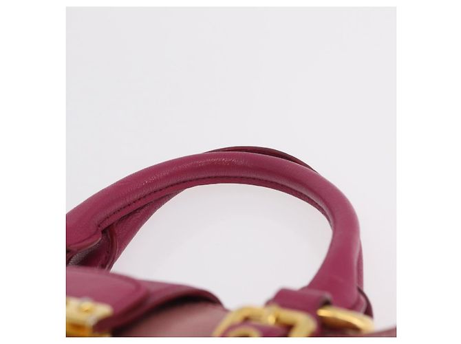 Borsa a mano Miu Miu Madras in pelle 2way Rosa Tono Oro Auth BA16083 - vista 15