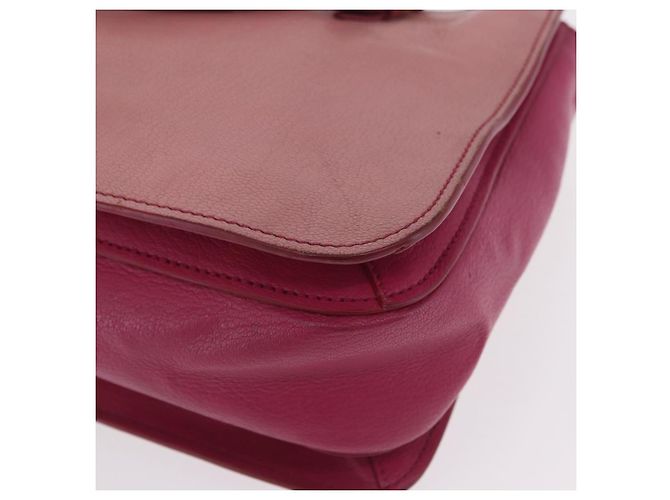 Borsa a mano Miu Miu Madras in pelle 2way Rosa Tono Oro Auth BA16083 - vista 24