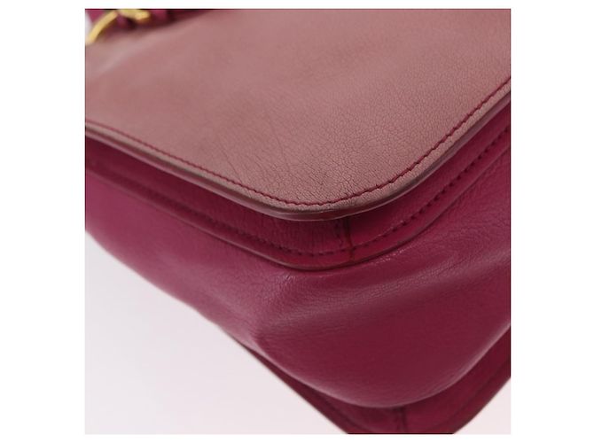 Borsa a mano Miu Miu Madras in pelle 2way Rosa Tono Oro Auth BA16083 - vista 25