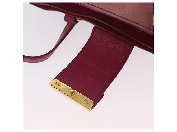 Borsa a mano Miu Miu Madras in pelle 2way Rosa Tono Oro Auth BA16083 - vista 29