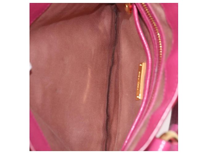 Borsa a mano Miu Miu Madras in pelle 2way Rosa Tono Oro Auth BA16083 - vista 35