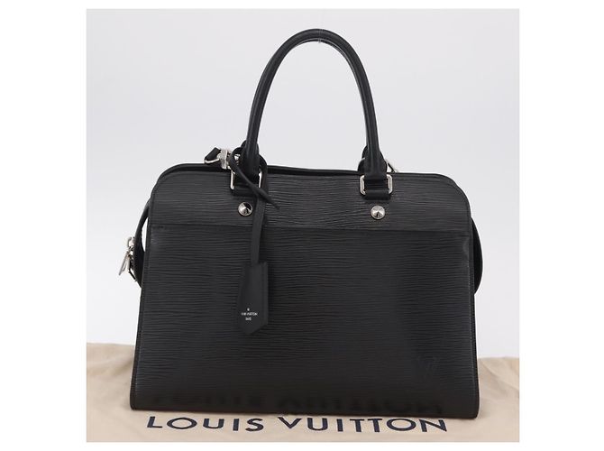 Borsa a mano LOUIS VUITTON Epi Vaneau MM Nera M51238 LV Auth ep16360V Nero - vista 12