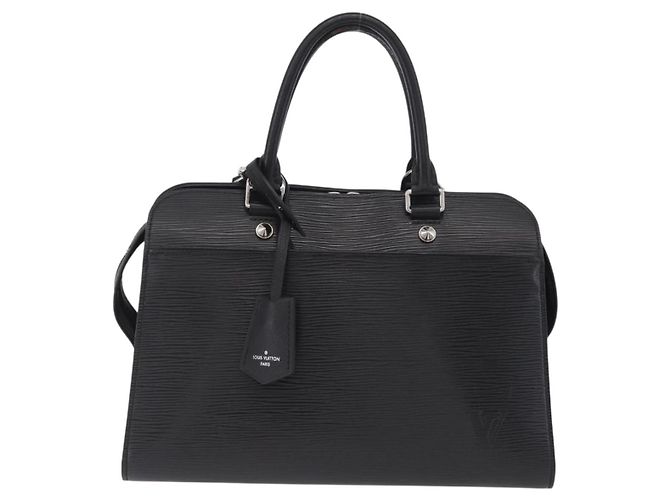 Borsa a mano LOUIS VUITTON Epi Vaneau MM Nera M51238 LV Auth ep16360V Nero - vista 13
