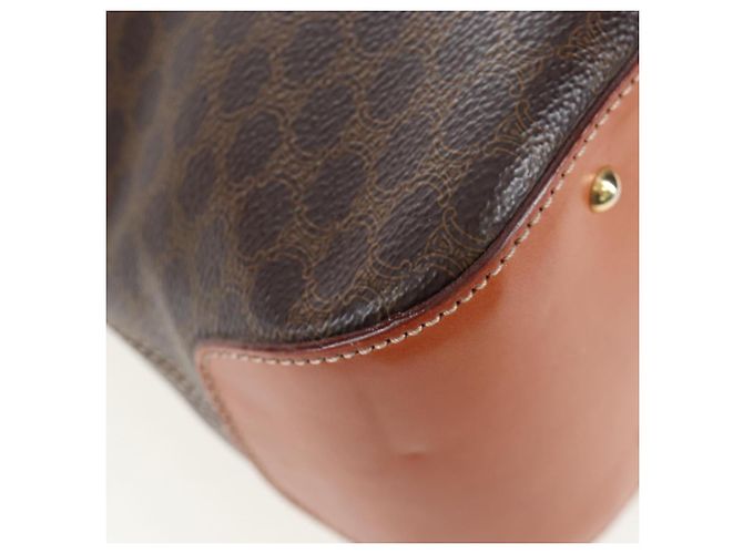 Céline CELINE Macadam Handtasche PVC 2way Braun Goldfarben Auth 207348V - Ansicht 17
