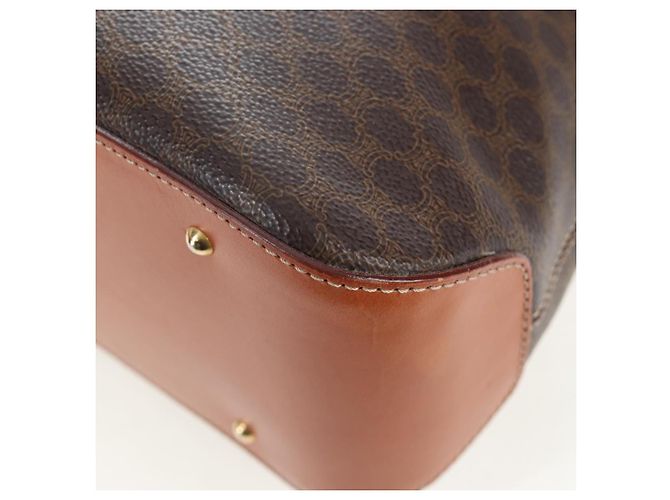 Céline CELINE Macadam Handtasche PVC 2way Braun Goldfarben Auth 207348V - Ansicht 18