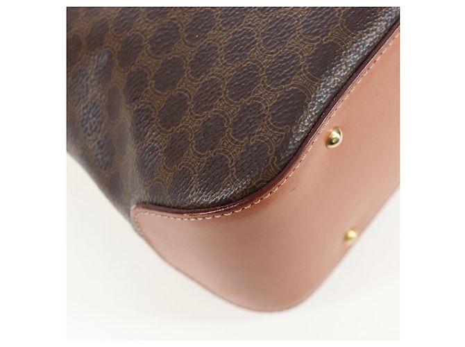 Céline CELINE Macadam Handtasche PVC 2way Braun Goldfarben Auth 207348V - Ansicht 19