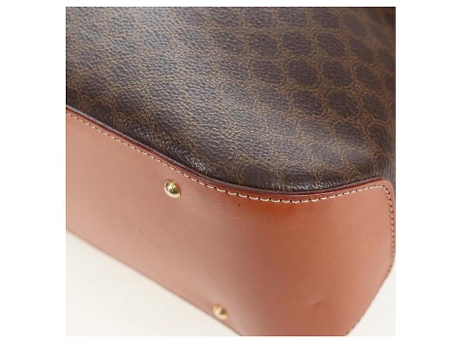 Céline CELINE Macadam Handtasche PVC 2way Braun Goldfarben Auth 207348V - Ansicht 20