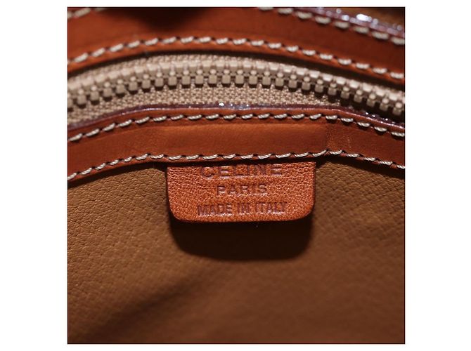 Céline CELINE Macadam Handtasche PVC 2way Braun Goldfarben Auth 207348V - Ansicht 22