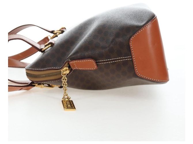 Céline CELINE Macadam Handtasche PVC 2way Braun Goldfarben Auth 207348V - Ansicht 3