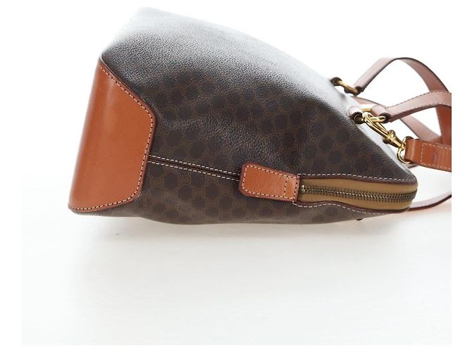Céline CELINE Macadam Handtasche PVC 2way Braun Goldfarben Auth 207348V - Ansicht 4