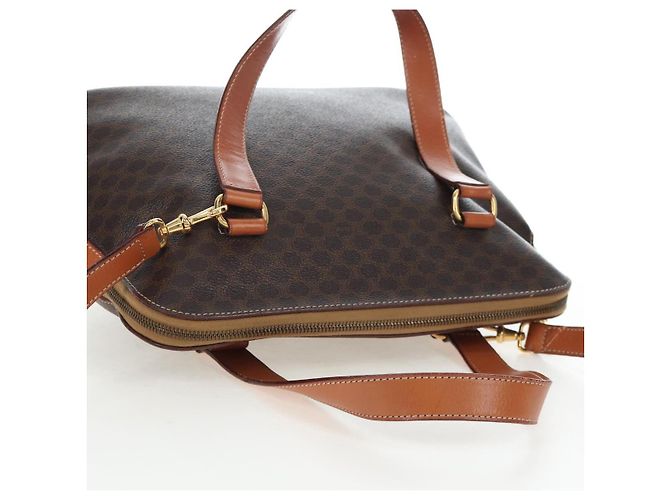 Céline CELINE Macadam Handtasche PVC 2way Braun Goldfarben Auth 207348V - Ansicht 6