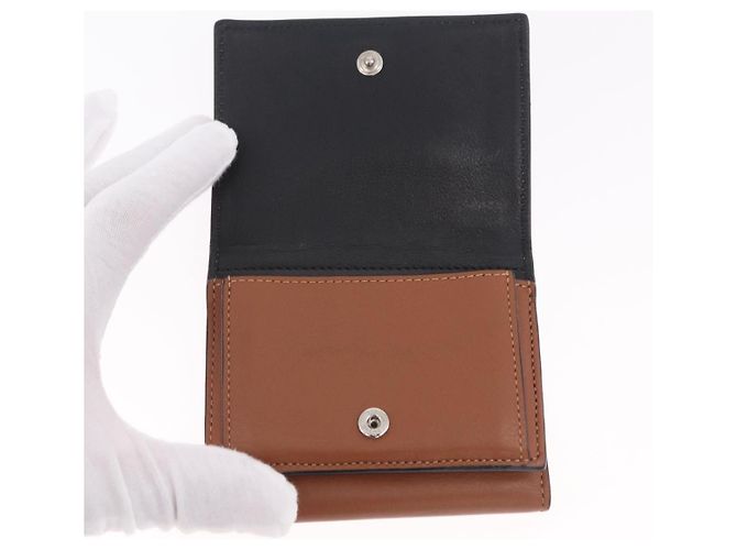 LOEWE Studio Ghibli Suswatari Cartera Cuero Brown Silver Auth 202509M Castaño Plata - vista 23