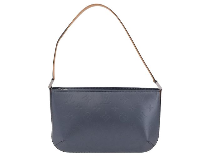 LOUIS VUITTON Monogram Mat Fowler Hand Bag Navy M55145 LV Auth 206717V Azul marino - vista 13
