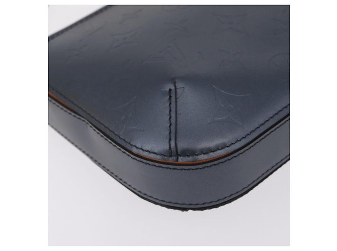 LOUIS VUITTON Monogram Mat Fowler Hand Bag Navy M55145 LV Auth 206717V Azul marino - vista 17