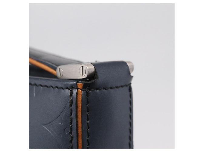 LOUIS VUITTON Monogram Mat Fowler Hand Bag Navy M55145 LV Auth 206717V Azul marino - vista 19