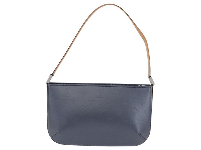 LOUIS VUITTON Monogram Mat Fowler Hand Bag Navy M55145 LV Auth 206717V Azul marino - vista 2
