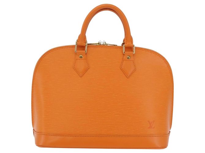 Borsa a mano LOUIS VUITTON Epi Alma Orange Mandarin M5214H LV Auth 204518V Arancione Grigio - vista 13