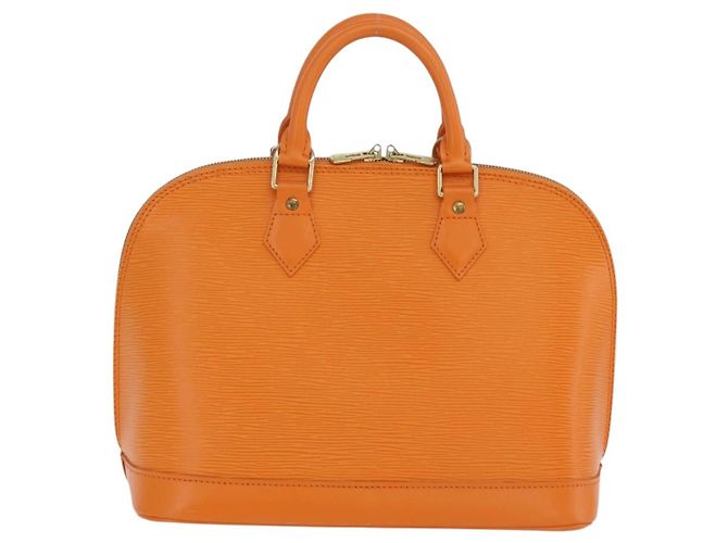 Borsa a mano LOUIS VUITTON Epi Alma Orange Mandarin M5214H LV Auth 204518V Arancione Grigio - vista 2