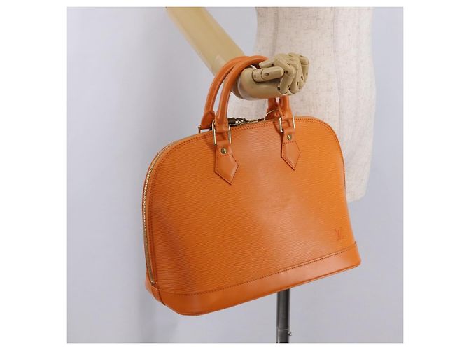 Borsa a mano LOUIS VUITTON Epi Alma Orange Mandarin M5214H LV Auth 204518V Arancione Grigio - vista 26