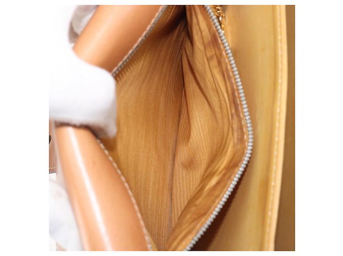 16 Céline Borsa a tracolla CELINE Macadam Canvas Horse Carriage PVC Beige Gold Auth 206923 D'oro - vista 24