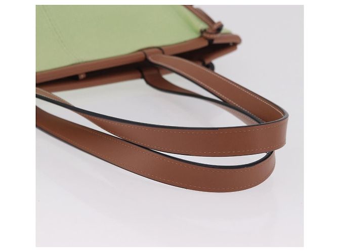LOEWE Cushion Tote Bag Canvas Green Auth 202499A Grün - Ansicht 7