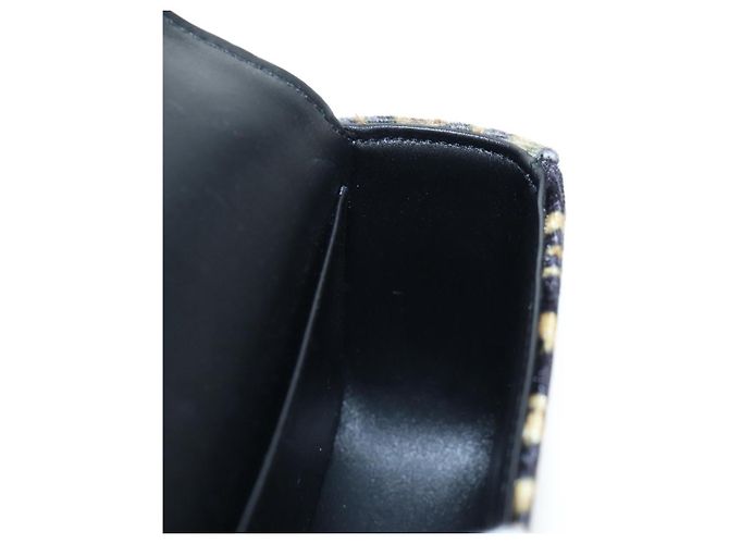Céline Bolso de hombro con cadena CELINE Velor Beige Gold Auth LN061M Dorado - vista 22