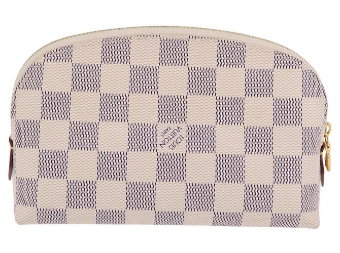 LOUIS VUITTON Damier Azur Pochette Cosmetic PM Pouch N60024 LV Auth 206359V - vista 2