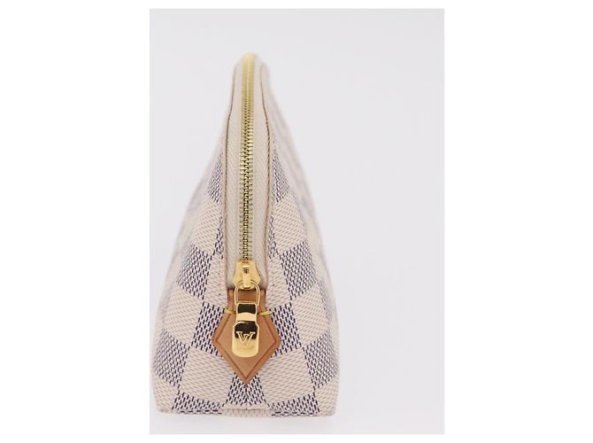 LOUIS VUITTON Damier Azur Pochette Cosmetic PM Pouch N60024 LV Auth 206359V - vista 4