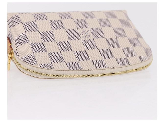 LOUIS VUITTON Damier Azur Pochette Cosmetic PM Pouch N60024 LV Auth 206359V - vista 5