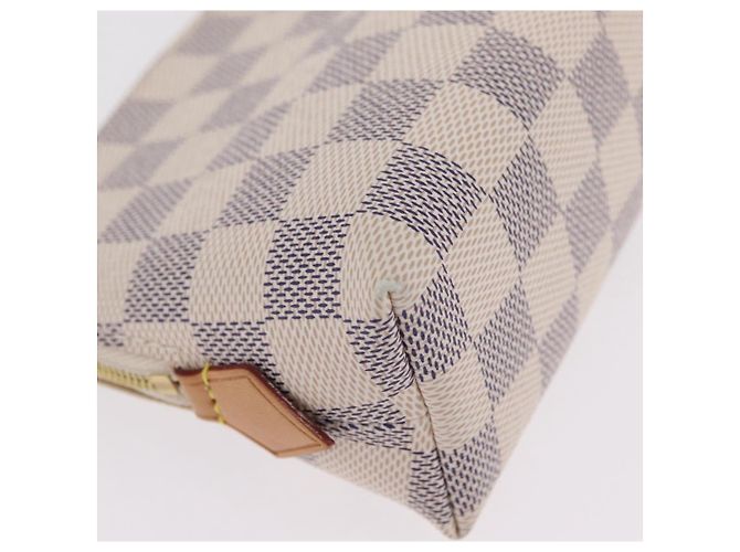 LOUIS VUITTON Damier Azur Pochette Cosmetic PM Pouch N60024 LV Auth 206359V - vista 8