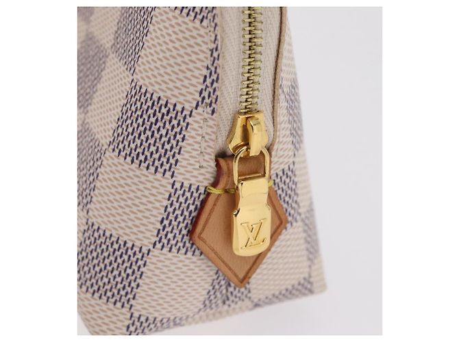 LOUIS VUITTON Damier Azur Pochette Cosmetic PM Pouch N60024 LV Auth 206359V - vista 9
