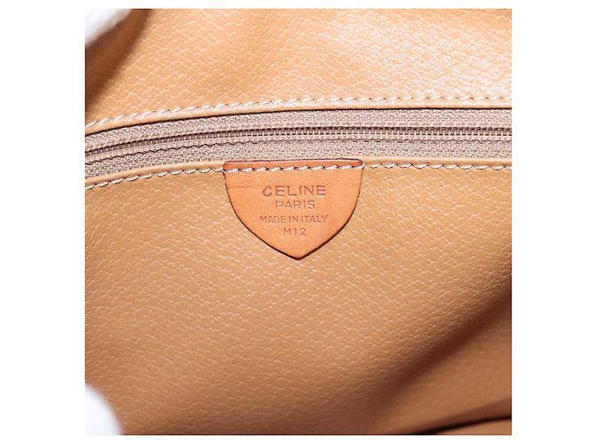 Céline Sac à épaule CELINE Macadam Canvas PVC Leather Brown Gold Auth 205454V Marron Doré - vue 12