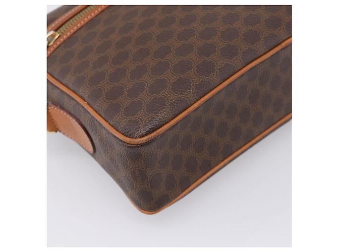 Céline Sac à épaule CELINE Macadam Canvas PVC Leather Brown Gold Auth 205454V Marron Doré - vue 15