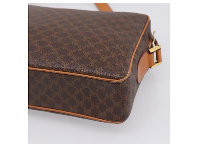 Céline Sac à épaule CELINE Macadam Canvas PVC Leather Brown Gold Auth 205454V Marron Doré - vue 16