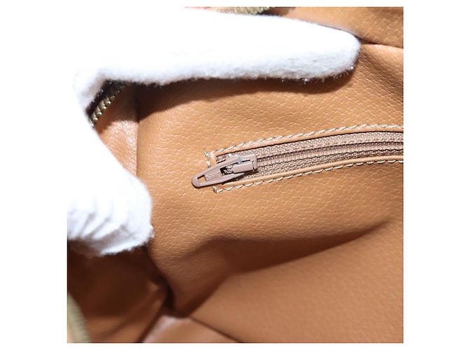 Céline Sac à épaule CELINE Macadam Canvas PVC Leather Brown Gold Auth 205454V Marron Doré - vue 21
