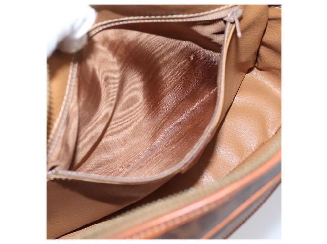 Céline Sac à épaule CELINE Macadam Canvas PVC Leather Brown Gold Auth 205454V Marron Doré - vue 22