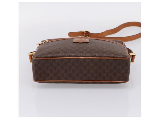 Céline Sac à épaule CELINE Macadam Canvas PVC Leather Brown Gold Auth 205454V Marron Doré - vue 5