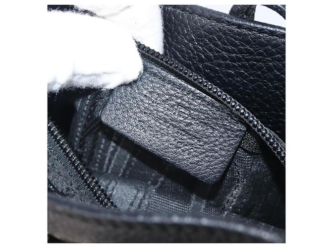 Borsa Salvatore Ferragamo Gancini in pelle nera e argento autentica 205429A Nero - vista 12