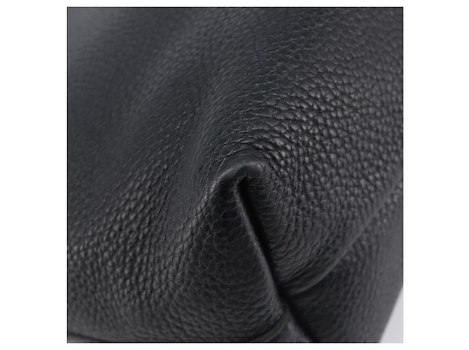 Borsa Salvatore Ferragamo Gancini in pelle nera e argento autentica 205429A Nero - vista 16